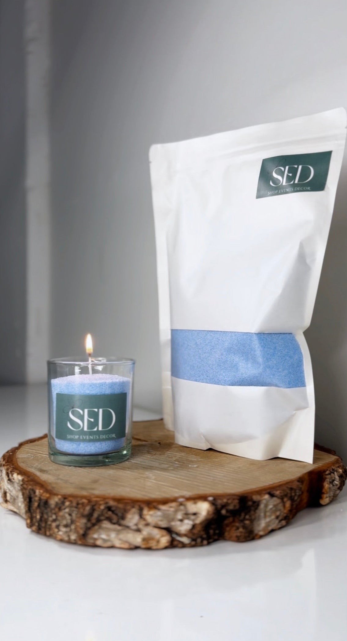 Light Blue Candle Wax With Wicks 1kg 5kg 10kg 20kg