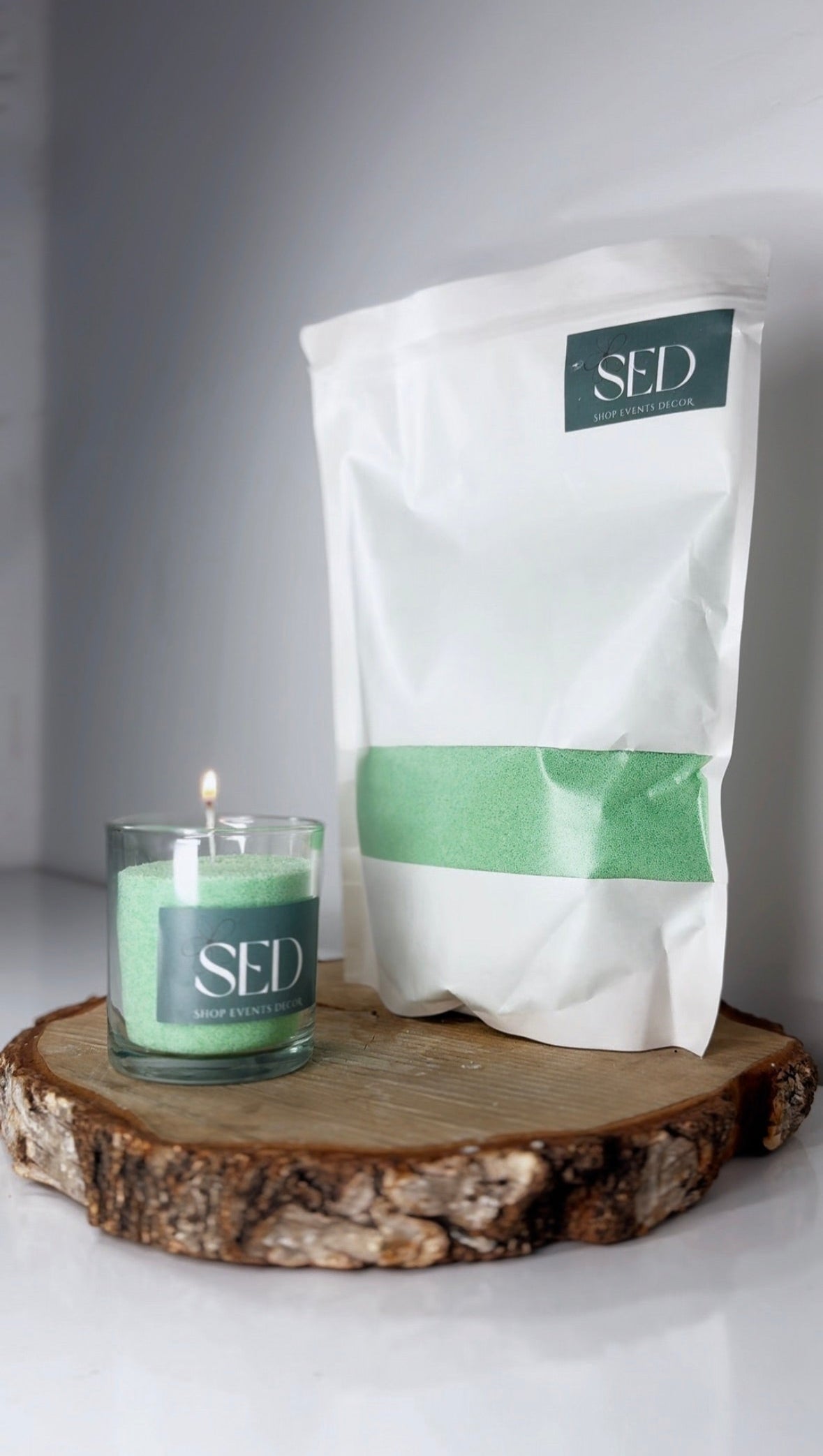 Light Green Candle Wax With Wicks 1kg 5kg 10kg 20kg