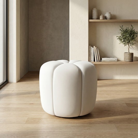 Modern White Vanity Stool